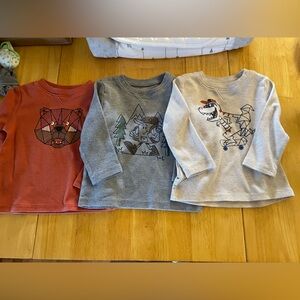 Garanimals Long Sleeve Shirts - Red, Gray, Cream